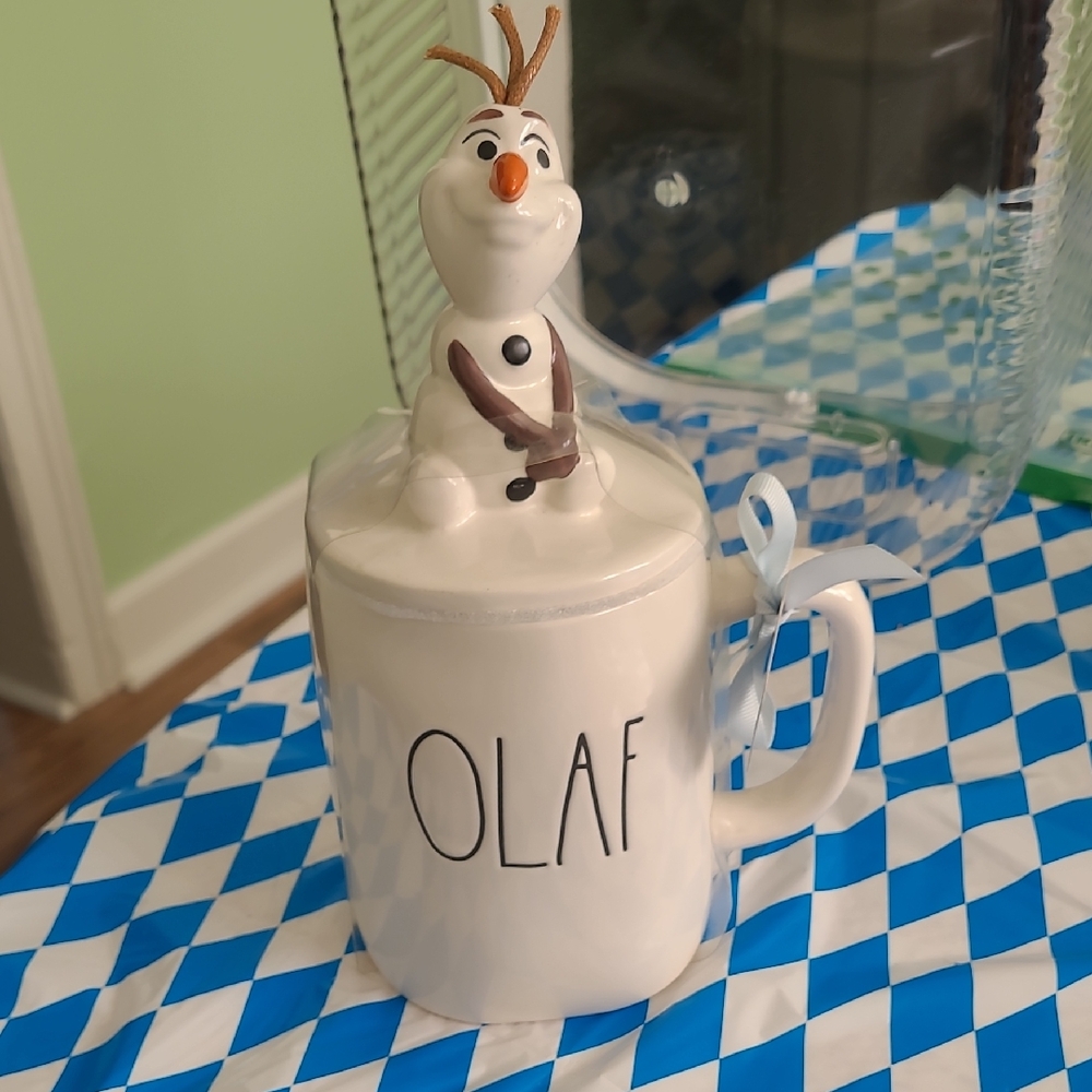 Rae Dunn Olaf Ceramic Mug with Lid